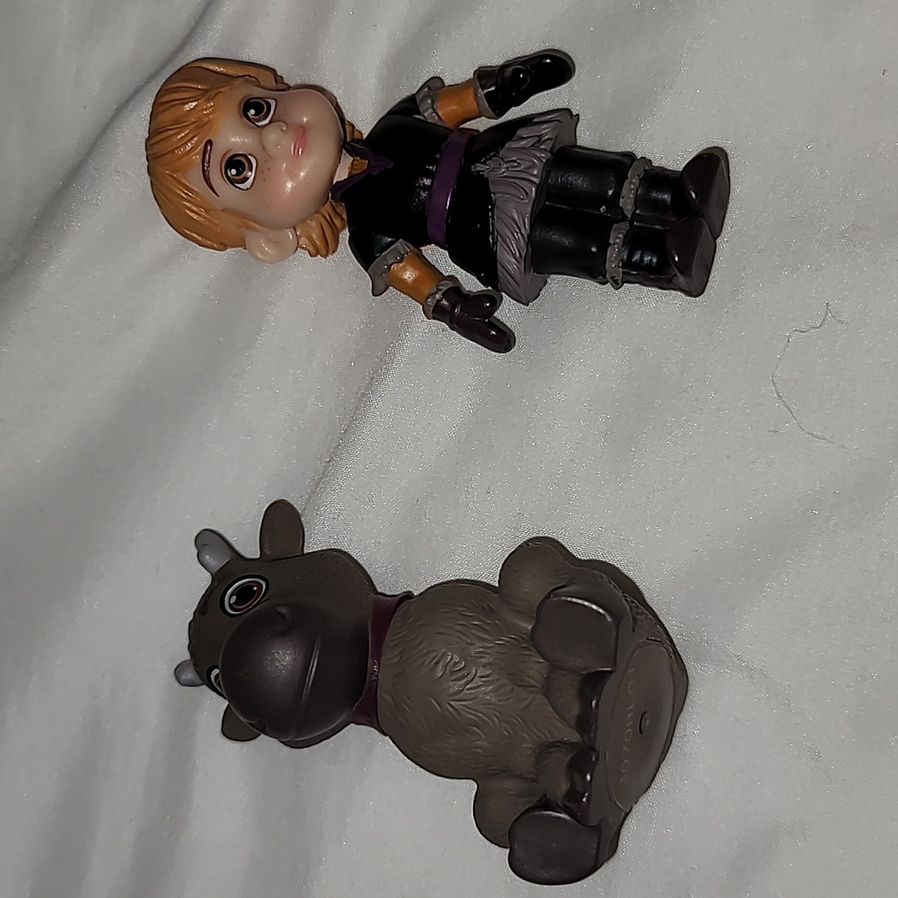 Set of 3 Disney Frozen Mini Toddler Posable Dolls Kristoff, Sven, Anna